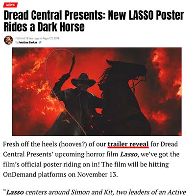 Dread Central Presents: New LASSO Poster Rides a Dark Horse